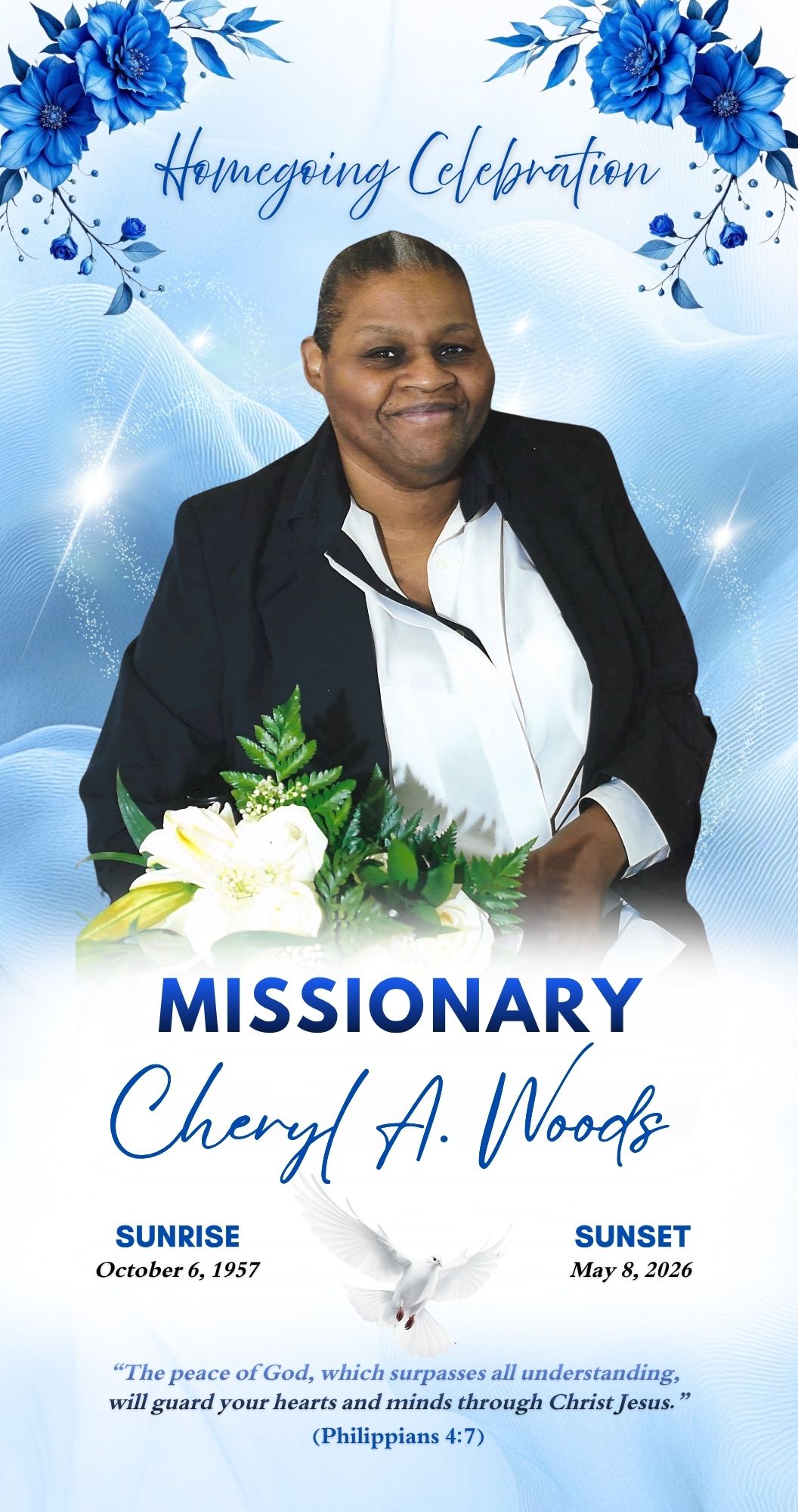 CHERYL WOODS 1957 – 2026