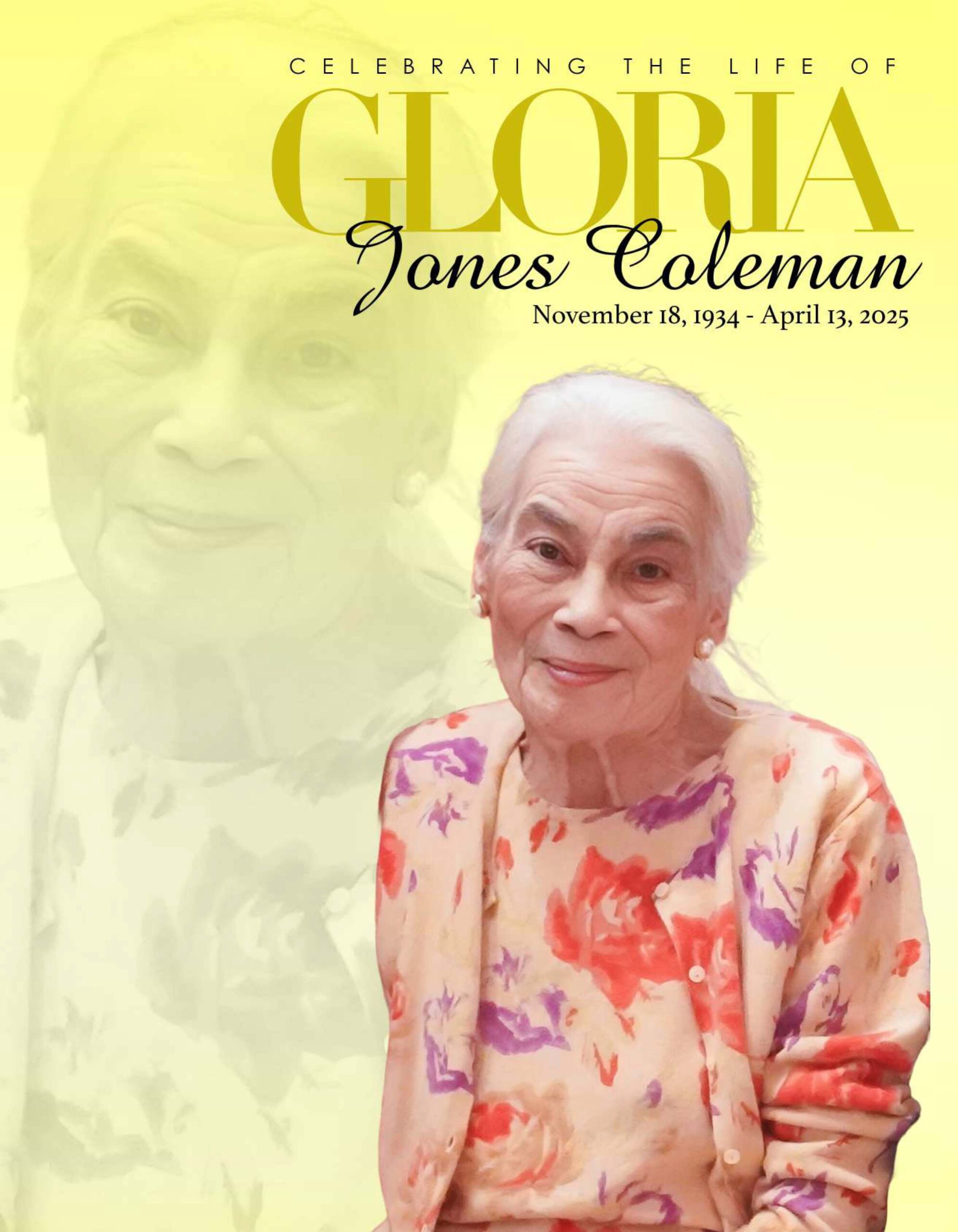 GLORIA COLEMAN 1934 – 2025