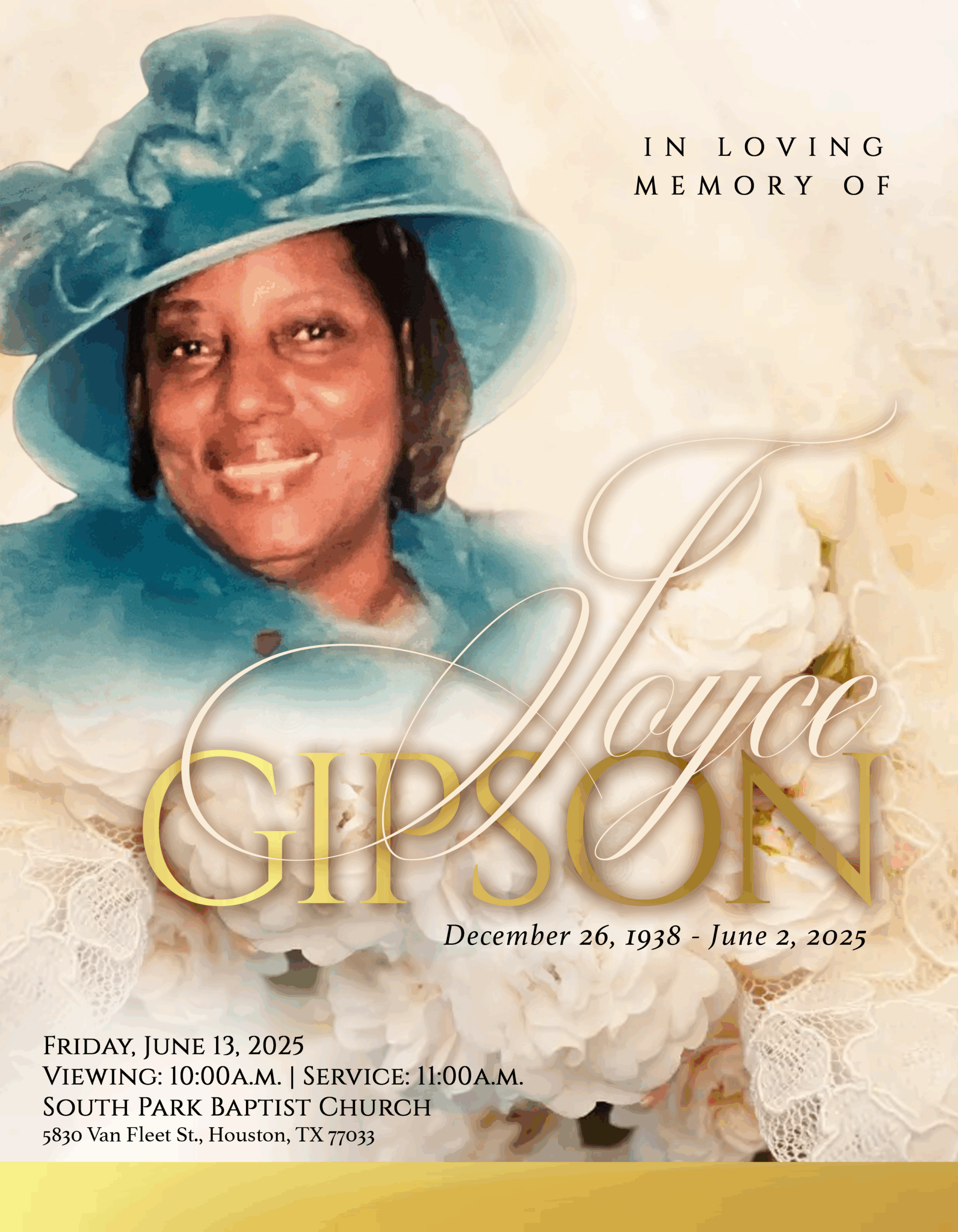 JOYCE GIPSON 1938 – 2025