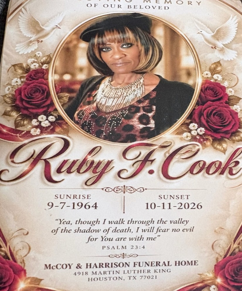 RUBY COOK 1964 – 2026