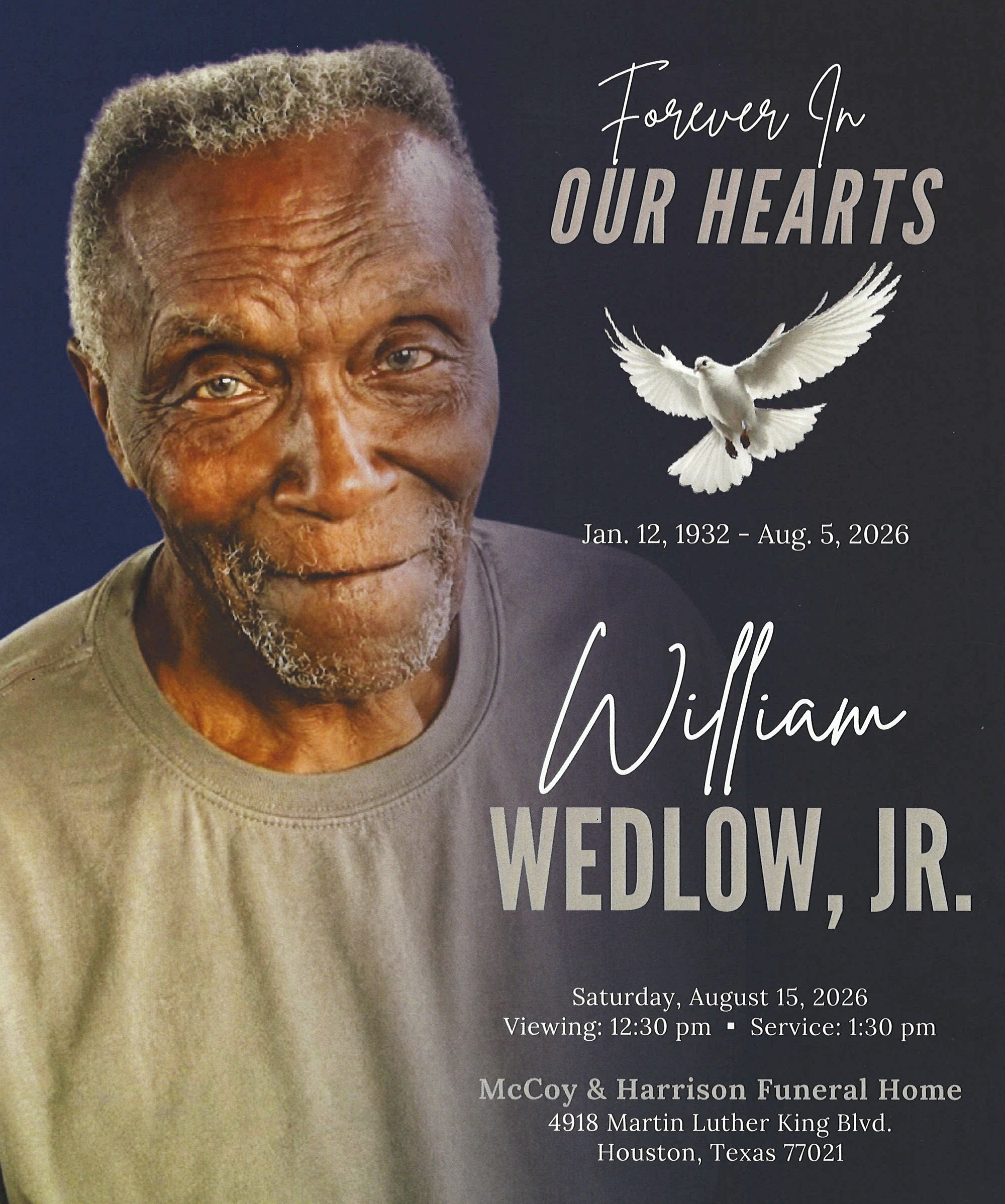 WILLIAM WEDLOW 1932 – 2026